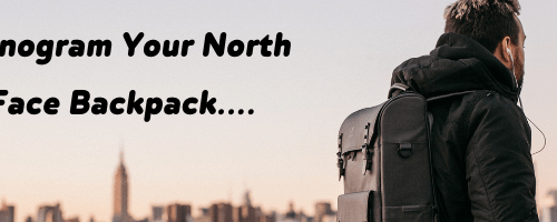 monogram your north face backpack