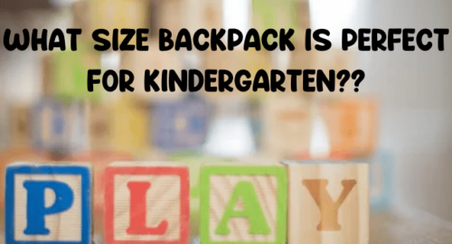 What size backpack is perfect for kindergarten
