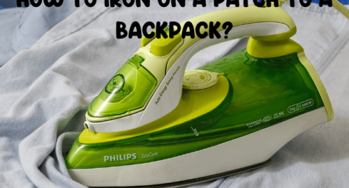 how to iron on a patch to a backpack