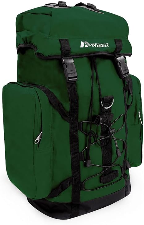 Everest Hiking Pack, Dark Green, One Size - best bushcraft backpack