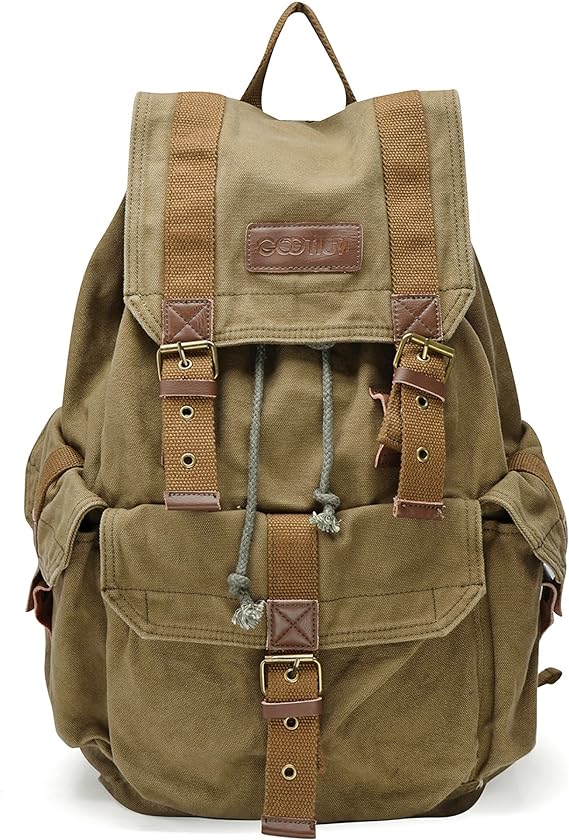 Gootium 21101 Specially High Density Thick Canvas Backpack Rucksack - best bushcraft backpack